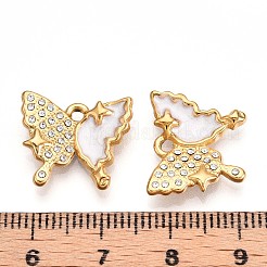 Ion Plating(IP) 304 Stainless Steel Enamel Rhinestone Pendants&nbsp;STAS-T064-59