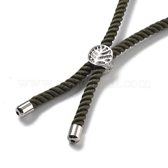 Twisted Nylon Cord Silder Bracelets&nbsp;DIY-B066-03P-22