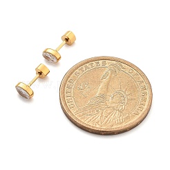 304 Stainless Steel Rhinestone Stud Earrings for Women&nbsp;EJEW-M068-03G