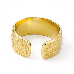 Ion Plating(IP) 304 Stainless Steel Cuff Ring for Women&nbsp;RJEW-C060-28G