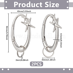 2Pcs Alloy Spring Gate Rings&nbsp;FIND-UN0010-10P