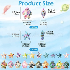 200Pcs 20 Styles Synthetic Turquoise Dyed Beads Sets&nbsp;G-YW0002-40