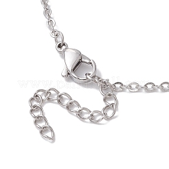 201 Stainless Steel Crystal Stone Cage Pendant Necklaces&nbsp;NJEW-JN04754