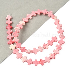 Synthetic Coral Dyed Beads Strands&nbsp;SHEL-F009-01