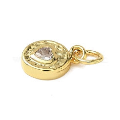 Brass Micro Pave Cubic Zirconia Charms&nbsp;KK-I276-58G