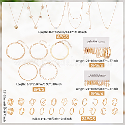 1 Bag Iron with Alloy Hoop Earrings & Stud Earrings & Pendant Necklaces & Rings & Bracelets&nbsp;SJEW-UN0001-20
