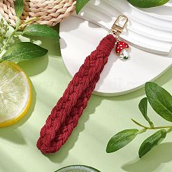Handmade Woven Cotton Pendant Decorations&nbsp;HJEW-JM02795-04