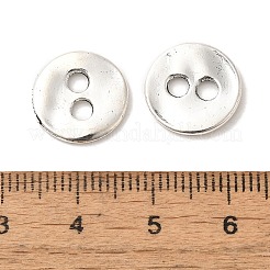 Lead Free Antique Silver Tibetan Style Flat Round Buttons&nbsp;X-TIBE-R178-AS-LF