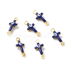 Brass Enamel Connector Charms&nbsp;KK-J302-08G-06