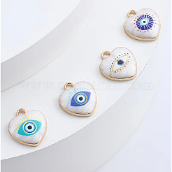 8Pcs 4 Styles Alloy Enamel Pendants&nbsp;ENAM-FP0001-94