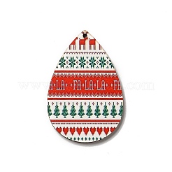 Single Face Printed Wood Big Pendants&nbsp;WOOD-H102-03A