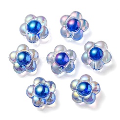 UV Plating Rainbow Iridescent Transparent Acrylic Beads&nbsp;OACR-C007-11D