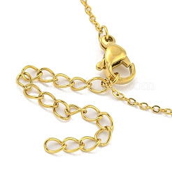 304 Stainless Steel Pendant Necklaces&nbsp;NJEW-M099-01B-G