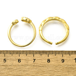 2Pcs 2 Styles Brass Micro Pave Clear Cubic Zirconia Cuff Rings for Women&nbsp;RJEW-S399-02G