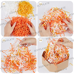 3 Sets 3 Colors Thanksgiving Day Themed Paper Shredded Paper Filler&nbsp;OCOR-SP0001-05
