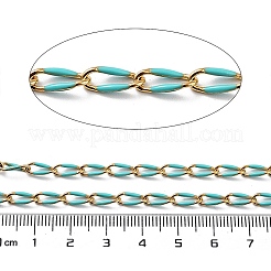 Ion Plating(IP) 304 Stainless Steel Enamel Twisted Oval Link Chains&nbsp;CHS-K019-02G-07