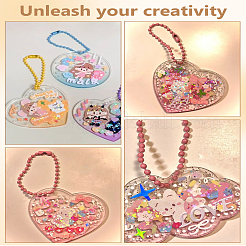 20Pcs 5 Styles Transparent Acrylic Disc Big Pendants&nbsp;ZXFQ-LP0001-01