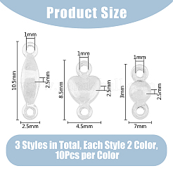 60Pcs 6 Styles Brass Connector Charms&nbsp;KK-HY0001-94