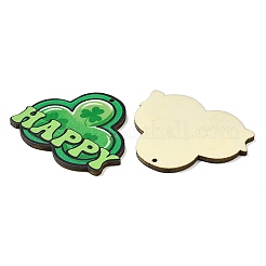 Saint Patrick's Day Single Face Printed Wood Big Pendants&nbsp;WOOD-E016-08