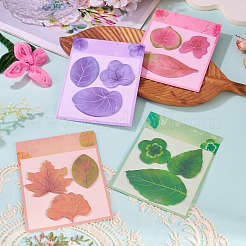 16Pcs 4 Colors Leaf Paper Memo Pad Sticky Notes&nbsp;OFST-TA0001-08