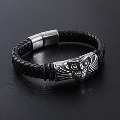 Punk Braided PU Leather Cord Bracelets&nbsp;ES9307-1