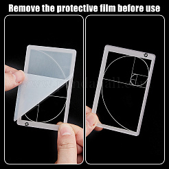2Pcs Golden Ratio Plastic Fibonacci Composition View Finder&nbsp;AJEW-DR0001-85A