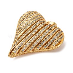 Brass Micro Pave Clear Cubic Zirconia Pendants&nbsp;KK-U076-19G