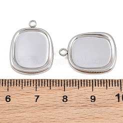 304 Stainless Steel Pendant Cabochon Settings&nbsp;SA-CBACA10-03P