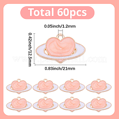 60Pcs Zinc Alloy Enamel Pendants&nbsp;ENAM-SC0007-56