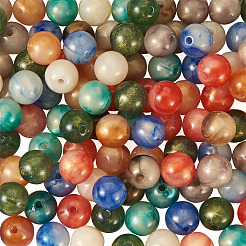 160Pcs 8 Colors Opaque Acrylic Beads&nbsp;SACR-PJ0001-03