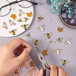 24Pcs 4 Style Alloy Enamel Pendants&nbsp;FIND-SZ0002-30