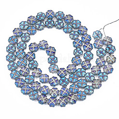 Electroplate Glass Beads Strands&nbsp;EGLA-N008-007