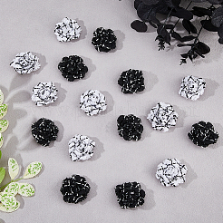 16Pcs 2 Colors Nylon Flower Ornament Accesories&nbsp;DIY-FH0007-90