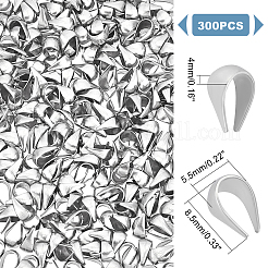 300Pcs 304 Stainless Steel Snap on Bails&nbsp;STAS-UN0034-86