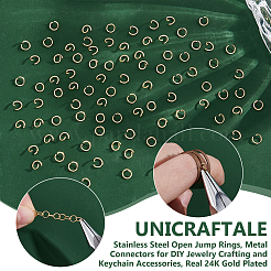 500Pcs 304 Stainless Steel Open Jump Rings&nbsp;STAS-UN0058-33
