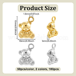 100Pcs 2 Colors Tibetan Style Alloy Pendants&nbsp;FIND-GA0008-54