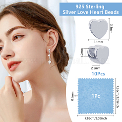 10Pcs 925 Sterling Silver Beads&nbsp;STER-DC0001-58P