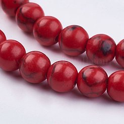 Imitation Synthetic Turquoise Bead Strands&nbsp;G-F434-6mm-01
