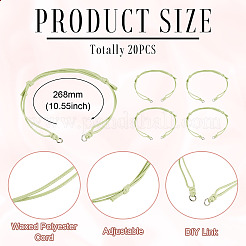 20Pcs Waxed Polyester Cord Bracelet Making&nbsp;AJEW-TAC00092