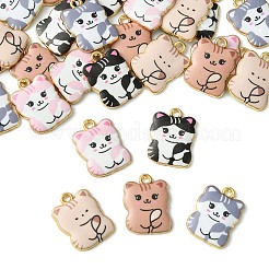 30Pcs 5 Style Printed Alloy Pendants&nbsp;ENAM-CJ0005-51