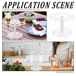 Acrylic 8-Hole Ice Cream Display Stands&nbsp;ODIS-WH0078-58