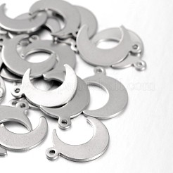 Tarnish Resistant Moon 304 Stainless Steel Pendants&nbsp;STAS-N059-16