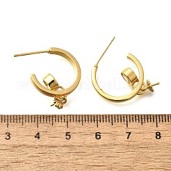 Brass Stud Earring Findings&nbsp;KK-R217-14G