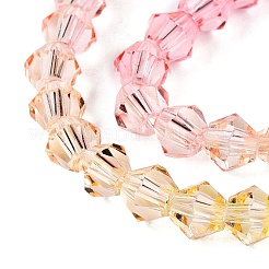 Gradient Color Baking Paint Glass Bead Strands&nbsp;LS-DGLA-A039-T4mm-A02