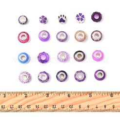 40Pcs 20 Styles DIY Rondelle European Beads Findings Kit&nbsp;DIY-FS0009-85