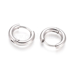 Tarnish Resistant Small Huggie Hoop Earrings for Girl Women&nbsp;EJEW-F111B-13mm-PA