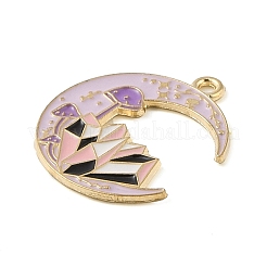 Tarot Style Alloy Eanaml Pendants&nbsp;PALLOY-S184-02G-B