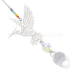 Glass Teardrop Hanging Suncatchers&nbsp;HJEW-JM04654-01
