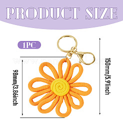Polyester Flower Keychains&nbsp;KEYC-TAC00065-04