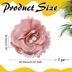 1Pc Polyester Flower Brooch&nbsp;JEWB-ME0001-11B
